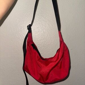 Red Baggu small crescent bag